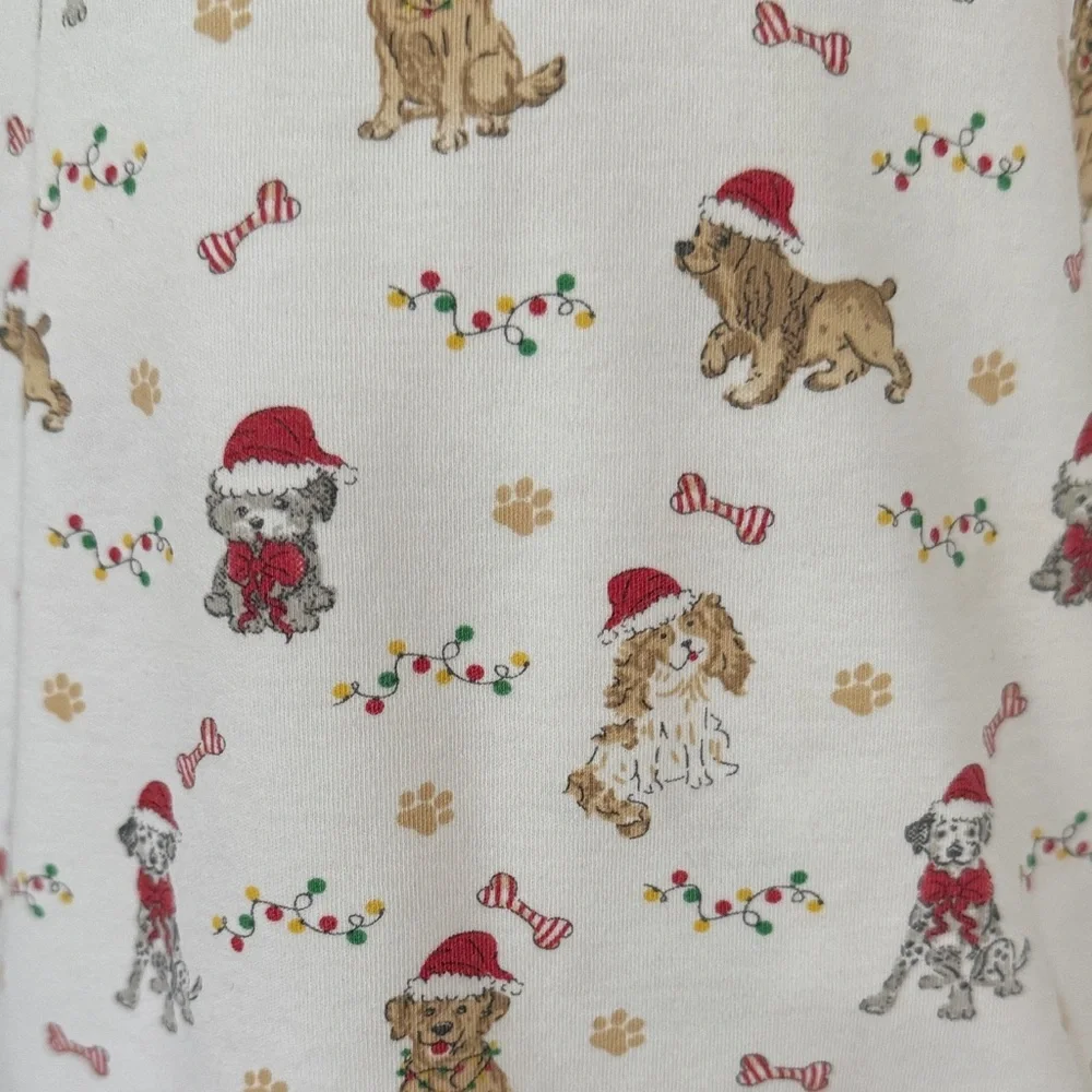 La Luna Christmas Dog Pajamas 4T Pima Cotton Holiday PJ Set Kids 2 Piece